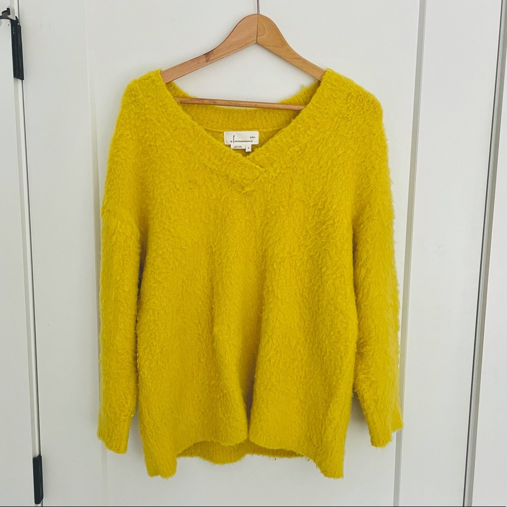 Anthropologie Simone Sweater Yellow Small